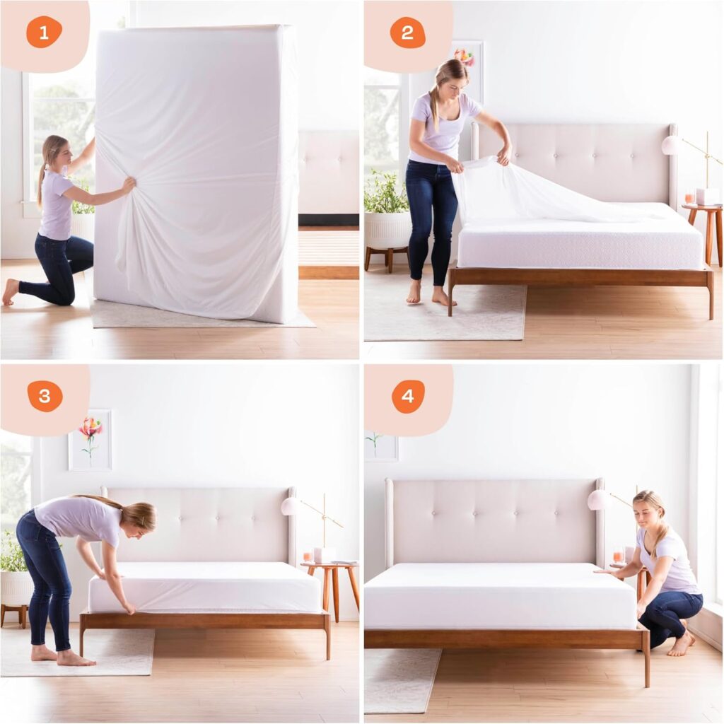 An image showing how to install a mattress and box spring encasement 